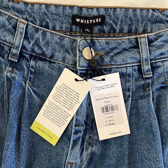 Whistles Authentic Pleat Front Jean Size 30 - Picture 5 of 10